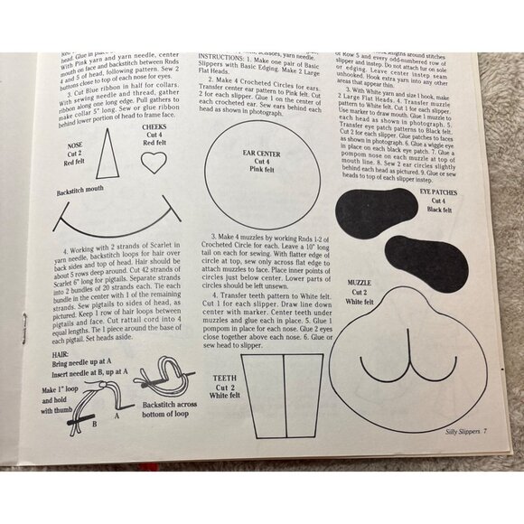 Bouquet Silly Slippers Fun Crochet Pattern Book By Pam Noel 1991 - Picture 5 of 5